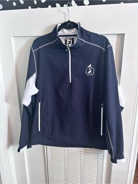 FootJoy FJ Royal Turks & Caicos Golf Club Pullover Jacket Men’s M Navy